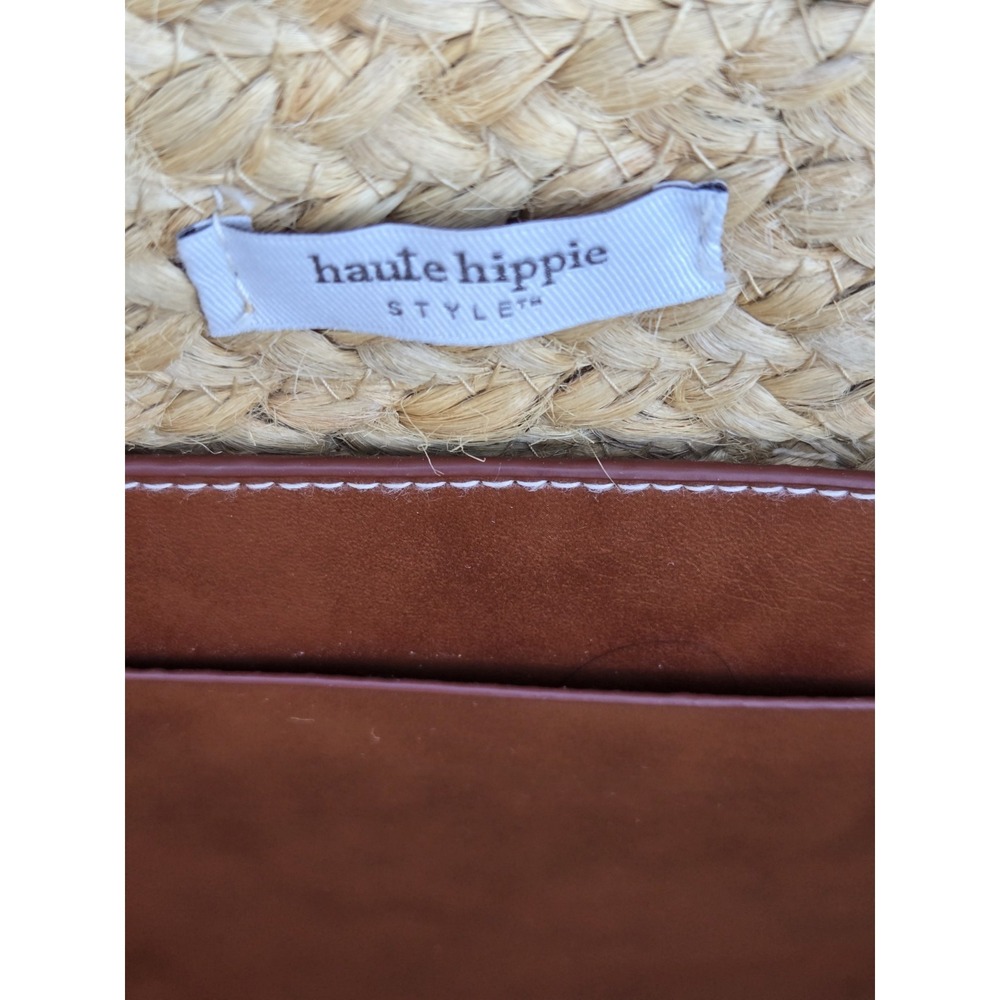 NWT Haute Hippie Woven Straw Tote And Pouch Shoulder Bag Boho Chic - Picture 6 of 15